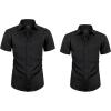 Alimens & Gentle Mens and Boys Short Sleeve Dress Shirts Wrinkle Free Button Down