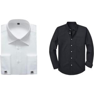 Alimens & Gentle Mens French Cuff Dress Shirt and Oxford Shirts with Pocket