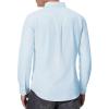 Alimens & Gentle Men’s Oxford Shirts Regular Fit Button Down Shirt Business Casual Shirts Long Sleeve Dress Shirt(Light Blue)