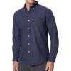 Alimens & Gentle Men’s Oxford Shirts Regular Fit Button Down Shirt Business Casual Shirts Long Sleeve Dress Shirt(Navy Blue)