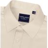 Alimens & Gentle Men’s Dress Shirts Long Sleeve Wrinkle-Free Stretch Shirts Solid Formal Button Down Shirt with Pocket(Beige)