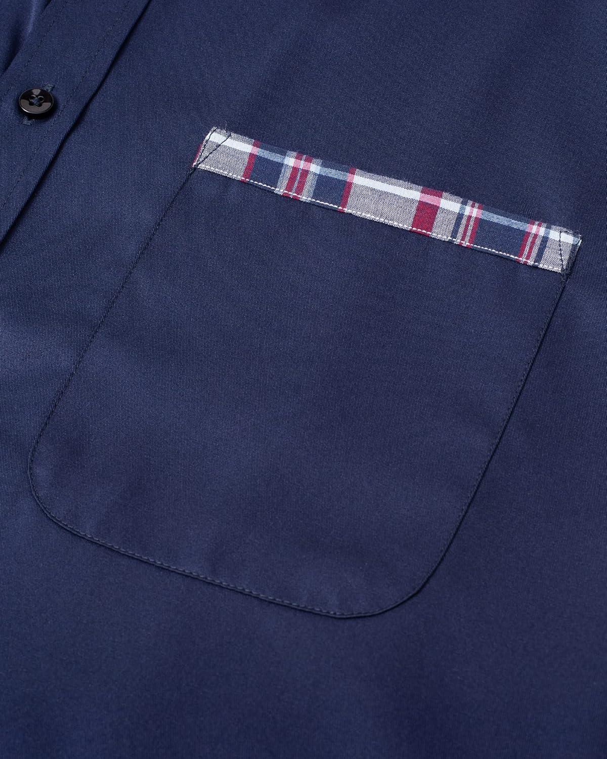 imageAlimens amp Gentle Mens Dress Shirts Long Sleeve Stretch WrinkleFree Regular Fit Business Casual Button Down Shirt