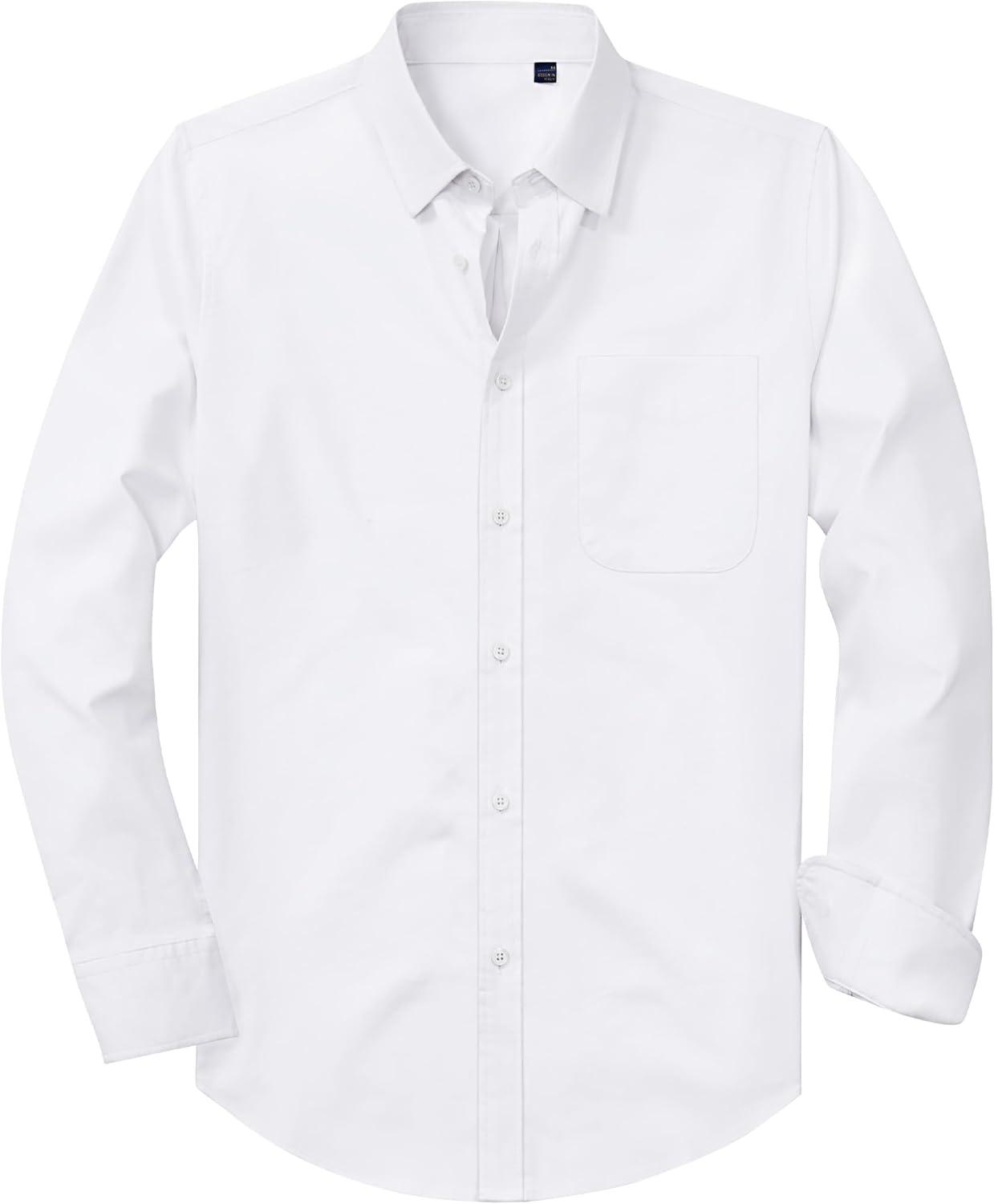 imageAlimens amp Gentle Mens Oxford Shirt Long Sleeve Stretch Button Down Shirts with Pocket Casual Business