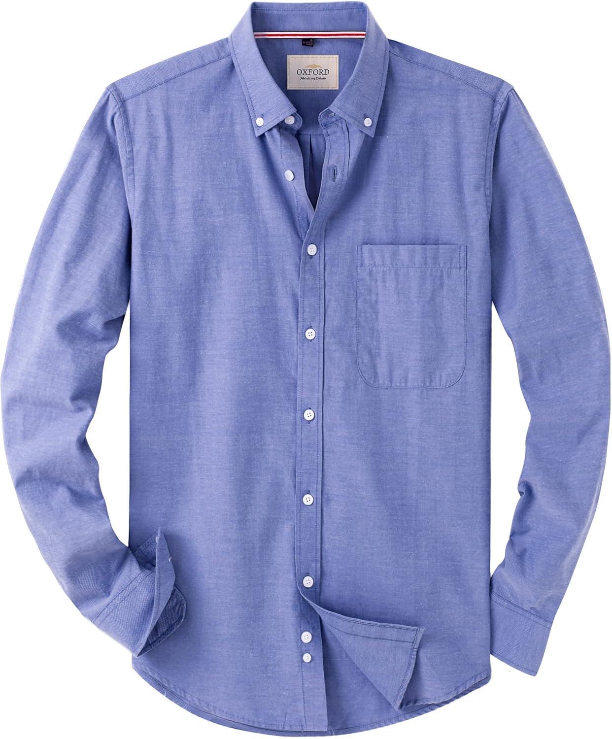 imageAlimens amp Gentle Mens Oxford Shirt Long Sleeve Stretch Button Down Shirts with Pocket Casual Business