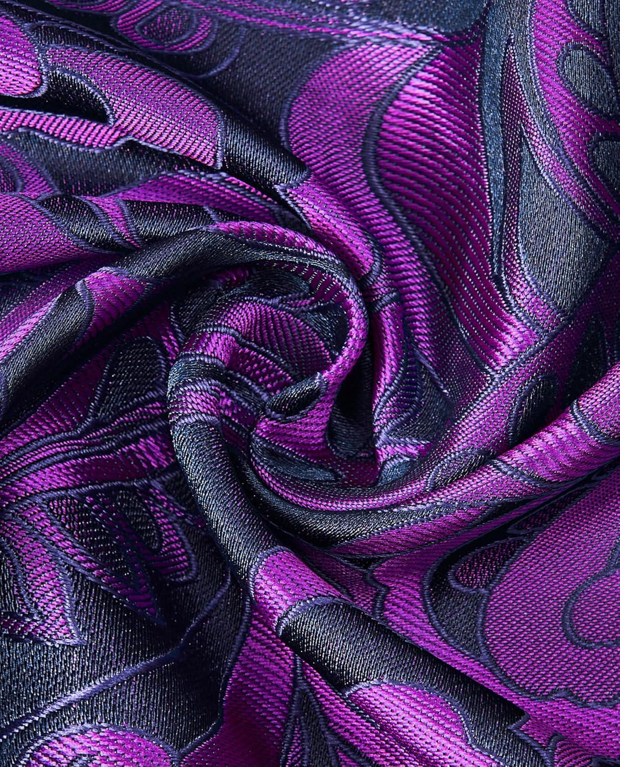 imageAlimens amp Gentle Mens Paisley Shirts Dress Shirt for Men Western Cowboy Shirt Long Sleeve Button Down Shirt Wedding PartyBlack Purple