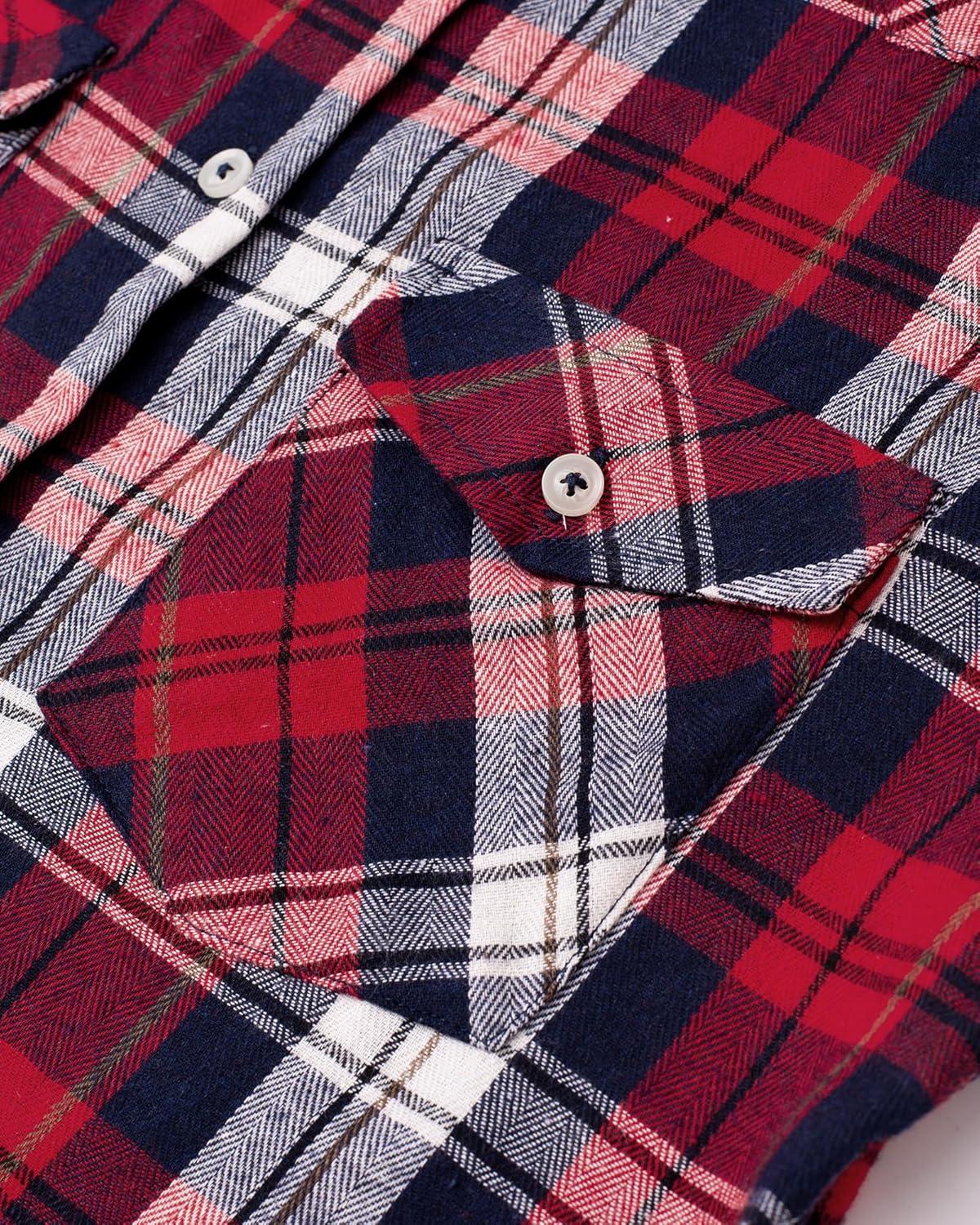 imageAlimens amp Gentle Womens Flannel Shirt Long Sleeve Plaid Shacket Soft Casual Collared Loose Button Down Roll Up Blouses TopsRed Blue