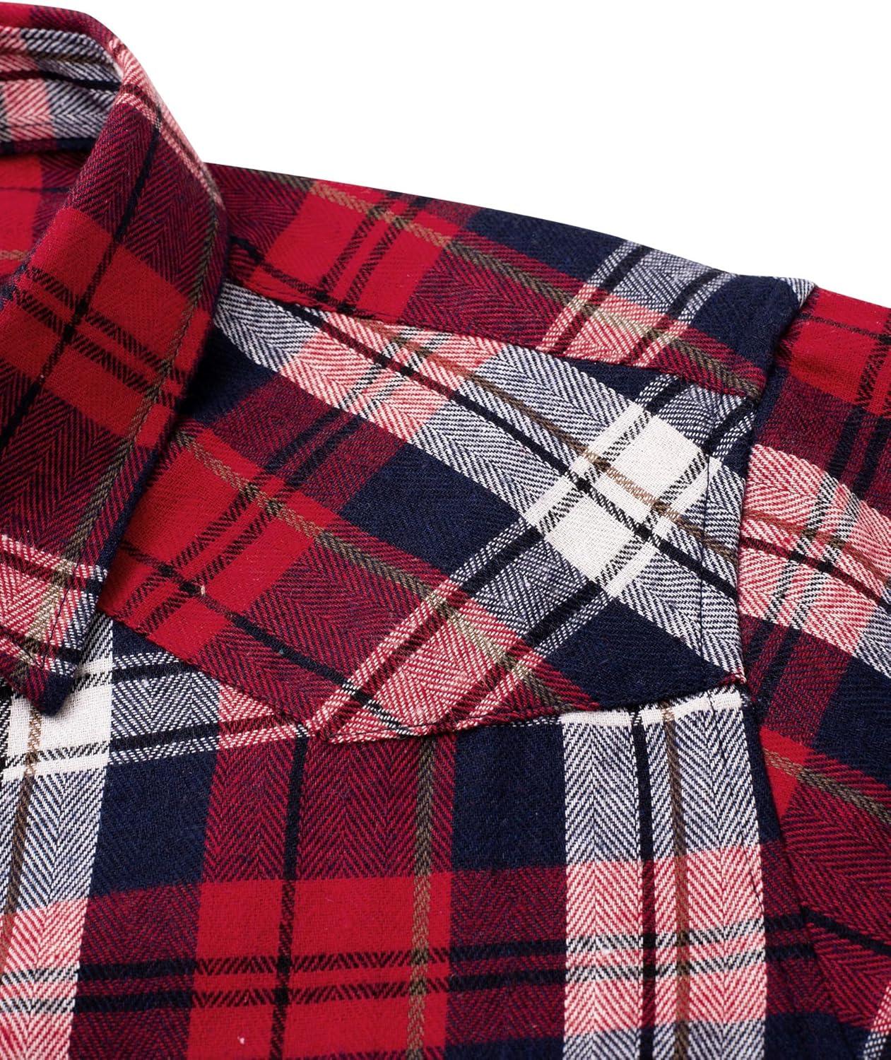 imageAlimens amp Gentle Womens Flannel Shirt Long Sleeve Plaid Shacket Soft Casual Collared Loose Button Down Roll Up Blouses TopsRed Blue