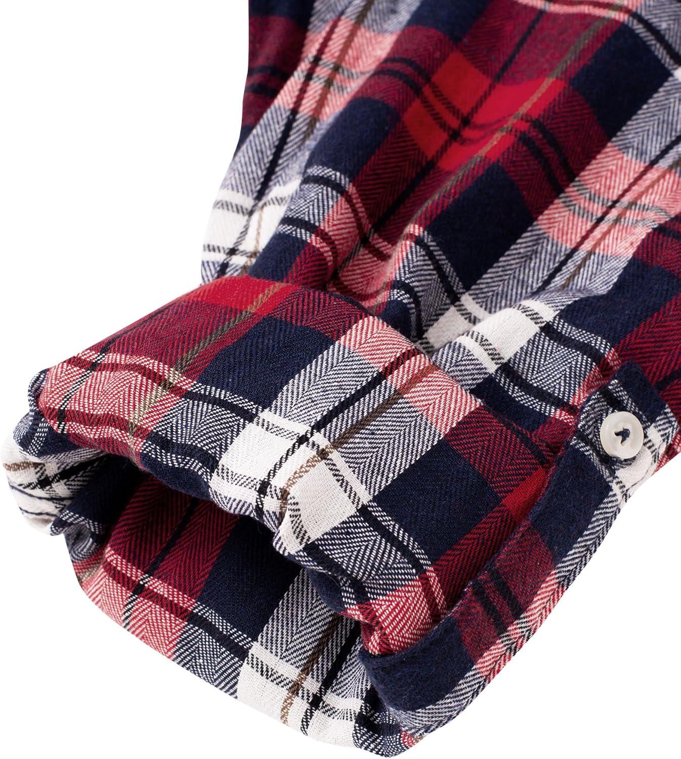 imageAlimens amp Gentle Womens Flannel Shirt Long Sleeve Plaid Shacket Soft Casual Collared Loose Button Down Roll Up Blouses TopsRed Blue