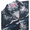 Alimens & Gentle Hawaiian Shirt for Men Summer Beach Casual Short Sleeve Button Down Shirts Printed Tropical Vacation Shirts(Dark Blue Beach)
