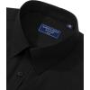 Alimens & Gentle Men’s Dress Shirt Regular Fit Stretch Stain Shield Long Sleeve Solid Business Wedding Button Down Shirts(Black)