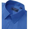 Alimens & Gentle Men’s Dress Shirt Regular Fit Stretch Stain Shield Long Sleeve Solid Business Wedding Button Down Shirts(Blue)