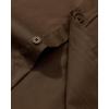 Alimens & Gentle Men’s Dress Shirt Regular Fit Stretch Stain Shield Long Sleeve Solid Business Wedding Button Down Shirts(Brown)