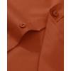 Alimens & Gentle Men’s Dress Shirt Regular Fit Stretch Stain Shield Long Sleeve Solid Business Wedding Button Down Shirts(Burnt Orange)