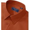 Alimens & Gentle Men’s Dress Shirt Regular Fit Stretch Stain Shield Long Sleeve Solid Business Wedding Button Down Shirts(Burnt Orange)