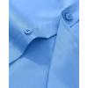 Alimens & Gentle Men’s Dress Shirt Regular Fit Stretch Stain Shield Long Sleeve Solid Business Wedding Button Down Shirts(Classic Blue)
