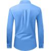 Alimens & Gentle Men’s Dress Shirt Regular Fit Stretch Stain Shield Long Sleeve Solid Business Wedding Button Down Shirts(Classic Blue)