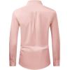 Alimens & Gentle Men’s Dress Shirt Regular Fit Stretch Stain Shield Long Sleeve Solid Business Wedding Button Down Shirts(Coral)