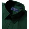 Alimens & Gentle Men’s Dress Shirt Regular Fit Stretch Stain Shield Long Sleeve Solid Business Wedding Button Down Shirts(Dark Green)