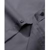 Alimens & Gentle Men’s Dress Shirt Regular Fit Stretch Stain Shield Long Sleeve Solid Business Wedding Button Down Shirts(Dark Grey)