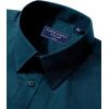 Alimens & Gentle Men’s Dress Shirt Regular Fit Stretch Stain Shield Long Sleeve Solid Business Wedding Button Down Shirts(Deep Sea)