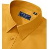 Alimens & Gentle Men’s Dress Shirt Regular Fit Stretch Stain Shield Long Sleeve Solid Business Wedding Button Down Shirts(Gold)