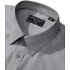Alimens & Gentle Men’s Dress Shirt Regular Fit Stretch Stain Shield Long Sleeve Solid Business Wedding Button Down Shirts(Grey)