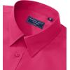 Alimens & Gentle Men’s Dress Shirt Regular Fit Stretch Stain Shield Long Sleeve Solid Business Wedding Button Down Shirts(Hot Pink)