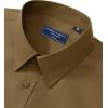 Alimens & Gentle Men’s Dress Shirt Regular Fit Stretch Stain Shield Long Sleeve Solid Business Wedding Button Down Shirts(Khaki)