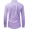 Alimens & Gentle Men’s Dress Shirt Regular Fit Stretch Stain Shield Long Sleeve Solid Business Wedding Button Down Shirts(Lavender)