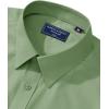 Alimens & Gentle Men’s Dress Shirt Regular Fit Stretch Stain Shield Long Sleeve Solid Business Wedding Button Down Shirts(Light / Green)