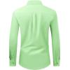 Alimens & Gentle Men’s Dress Shirt Regular Fit Stretch Stain Shield Long Sleeve Solid Business Wedding Button Down Shirts(Mint Green)