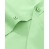 Alimens & Gentle Men’s Dress Shirt Regular Fit Stretch Stain Shield Long Sleeve Solid Business Wedding Button Down Shirts(Mint Green)