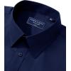 Alimens & Gentle Men’s Dress Shirt Regular Fit Stretch Stain Shield Long Sleeve Solid Business Wedding Button Down Shirts(Navy / Blue)