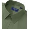 Alimens & Gentle Men’s Dress Shirt Regular Fit Stretch Stain Shield Long Sleeve Solid Business Wedding Button Down Shirts(Olive Green)