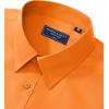 Alimens & Gentle Men’s Dress Shirt Regular Fit Stretch Stain Shield Long Sleeve Solid Business Wedding Button Down Shirts(Orange)