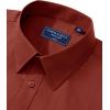 Alimens & Gentle Men’s Dress Shirt Regular Fit Stretch Stain Shield Long Sleeve Solid Business Wedding Button Down Shirts(Persimmon Red)