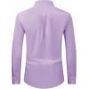 Alimens & Gentle Men’s Dress Shirt Regular Fit Stretch Stain Shield Long Sleeve Solid Business Wedding Button Down Shirts(Pink Purple)