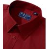 Alimens & Gentle Men’s Dress Shirt Regular Fit Stretch Stain Shield Long Sleeve Solid Business Wedding Button Down Shirts(Red)