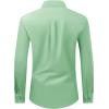 Alimens & Gentle Men’s Dress Shirt Regular Fit Stretch Stain Shield Long Sleeve Solid Business Wedding Button Down Shirts(Sage Green)