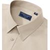 Alimens & Gentle Men’s Dress Shirt Regular Fit Stretch Stain Shield Long Sleeve Solid Business Wedding Button Down Shirts(Tan)