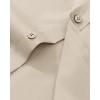 Alimens & Gentle Men’s Dress Shirt Regular Fit Stretch Stain Shield Long Sleeve Solid Business Wedding Button Down Shirts(Tan)