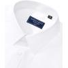 Alimens & Gentle Men’s Dress Shirt Regular Fit Stretch Stain Shield Long Sleeve Solid Business Wedding Button Down Shirts(White)