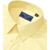 Alimens & Gentle Men’s Dress Shirt Regular Fit Stretch Stain Shield Long Sleeve Solid Business Wedding Button Down Shirts(Yellow)