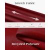 Alimens & Gentle Mens Dress Shirts Stretch Solid Wrinkle Free Button Down Shirt Casual Business Wedding Button Up Shirt(Burgundy)