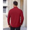 Alimens & Gentle Mens Dress Shirts Stretch Solid Wrinkle Free Button Down Shirt Casual Business Wedding Button Up Shirt(Burgundy)