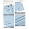 Alimens & Gentle Mens Polo Shirts Short Sleeve Knit Stretchy Casual Lightweight Summer Vacation Party Golf Shirts(Blue)