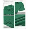 Alimens & Gentle Mens Polo Shirts Short Sleeve Knit Stretchy Casual Lightweight Summer Vacation Party Golf Shirts(Green)