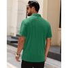 Alimens & Gentle Mens Polo Shirts Short Sleeve Knit Stretchy Casual Lightweight Summer Vacation Party Golf Shirts(Green)