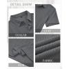 Alimens & Gentle Mens Polo Shirts Short Sleeve Knit Stretchy Casual Lightweight Summer Vacation Party Golf Shirts(Grey)