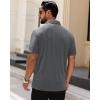 Alimens & Gentle Mens Polo Shirts Short Sleeve Knit Stretchy Casual Lightweight Summer Vacation Party Golf Shirts(Grey)
